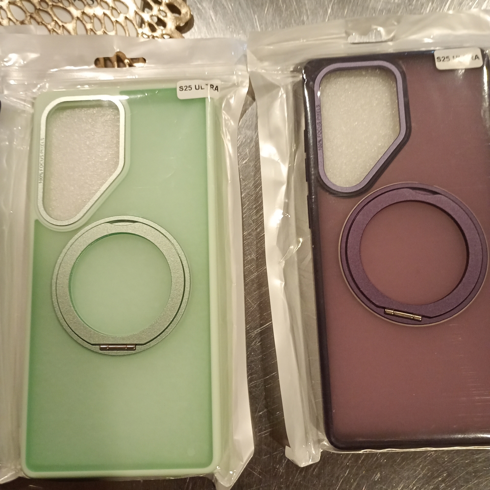 Green and Purple Slim Phone Cases with Camera Cutouts